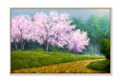 Forest, Tree In Spring Oil Painting Wall Art Limited Edition High Quality Print Canvas Box Framed Natural