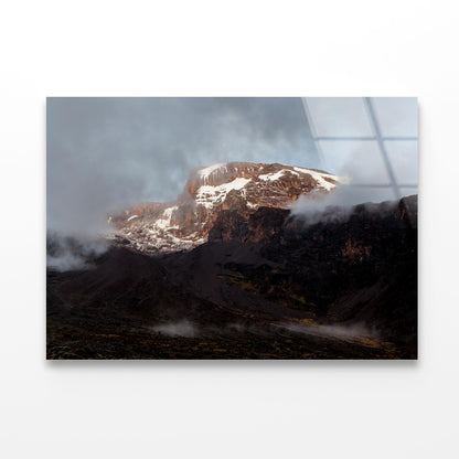 Mount Kilimanjaro & Clouds Line at Sunset Tanzania Acrylic Glass Print Tempered Glass Wall Art 100% Made in Australia Ready to Hang