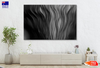 Close Up of a Black and White Abstract Wall Art Decor 100% Australian Made