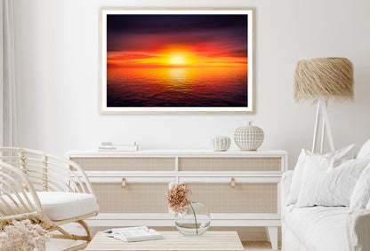 Sunset Sky at The Ocean Background Home Decor Premium Quality Poster Print Choose Your Sizes - Bella Home Decor