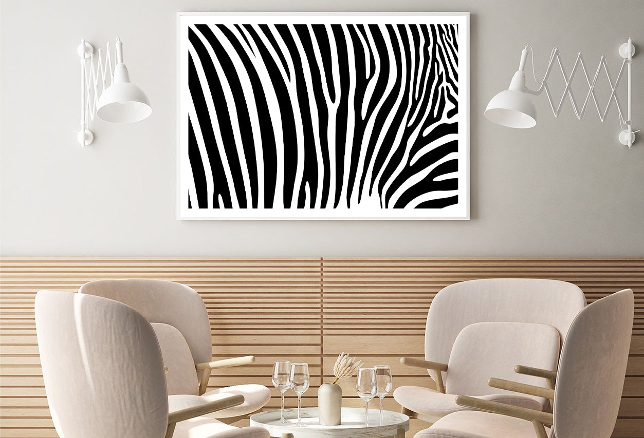Black And White Zebra Pattern Home Decor Premium Quality Poster Print Choose Your Sizes - Bella Home Decor