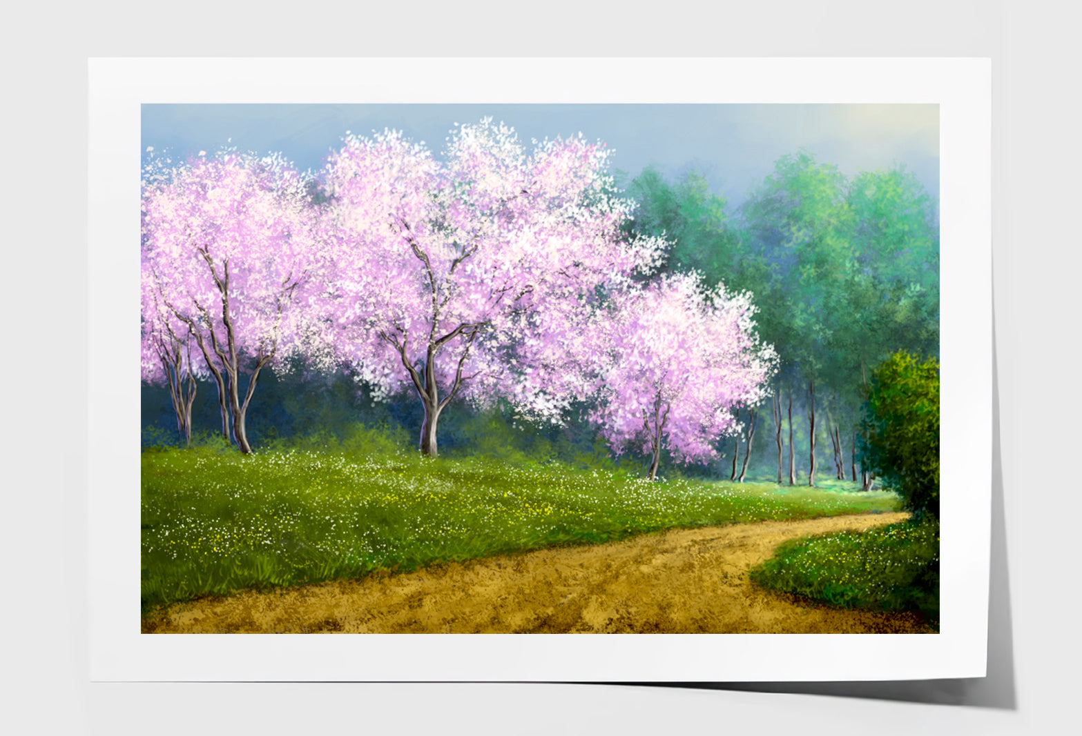 Forest, Tree In Spring Oil Painting Wall Art Limited Edition High Quality Print Unframed Roll Canvas None