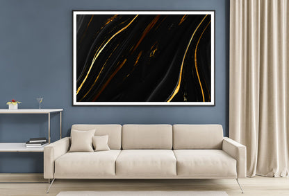 Black And Gold Modern Luxury Art Home Decor Premium Quality Poster Print Choose Your Sizes