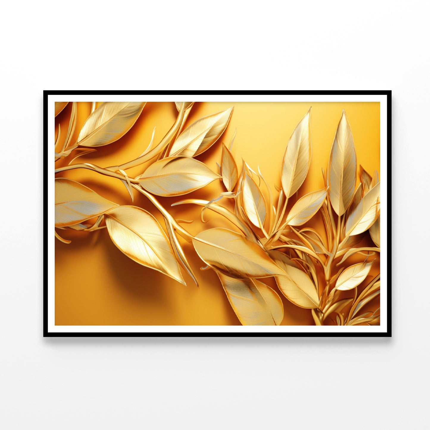 Vibrant Display of Golden Leaves Set Home Decor Premium Quality Poster Print Choose Your Sizes