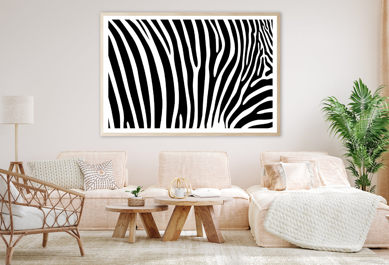 Black And White Zebra Pattern Home Decor Premium Quality Poster Print Choose Your Sizes - Bella Home Decor
