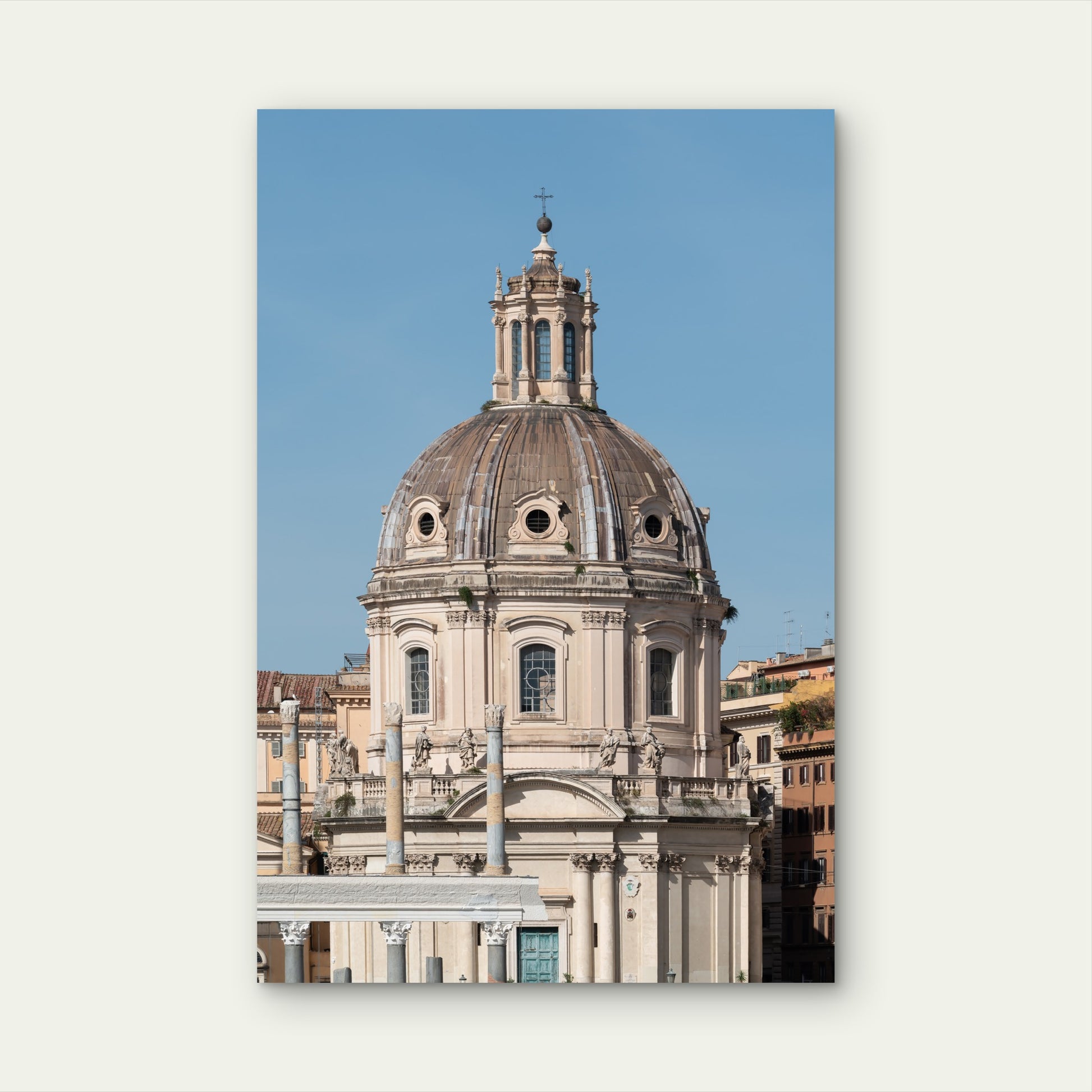 Rome Italy Church Architecture 60x90cm Metal Print Ready to Hang - Bella Home Decor