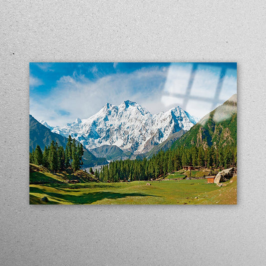 Nanga Parbat and Fairy Meadows Acrylic Glass Print Tempered Glass Wall Art 100% Made in Australia Ready to Hang