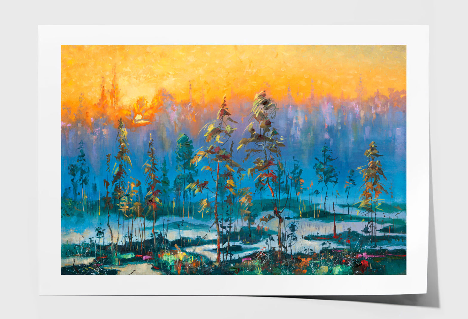 Dawn In The Tundra Oil Painting Wall Art Limited Edition High Quality Print Unframed Roll Canvas None