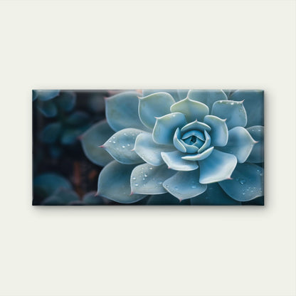 Echeveria Succulent Plant Leaves Wall Art Canvas Office Home Framed 120x60cm
