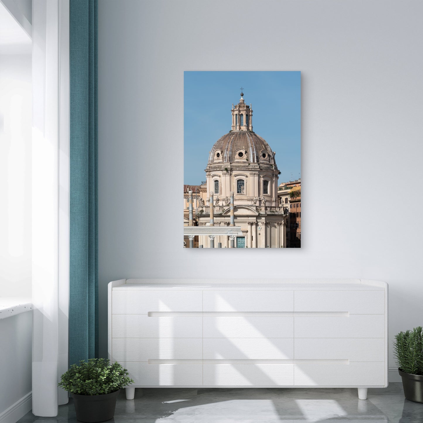 Rome Italy Church Architecture 60x90cm Metal Print Ready to Hang - Bella Home Decor