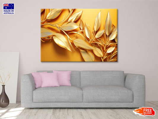Vibrant Display of Golden Leaves Set Print 100% Australian Made - Bella Home Decor