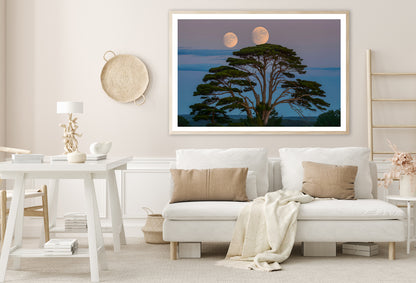 A Tree with the Moon in the Background Home Decor Premium Quality Poster Print Choose Your Sizes - Bella Home Decor