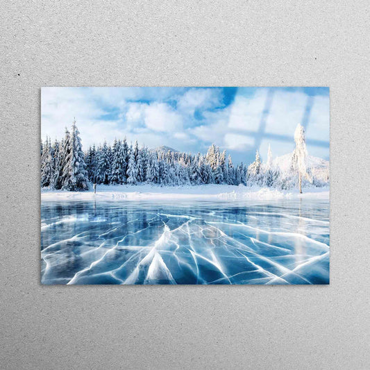 Winter Forest View Acrylic Glass Print Tempered Glass Wall Art 100% Made in Australia Ready to Hang