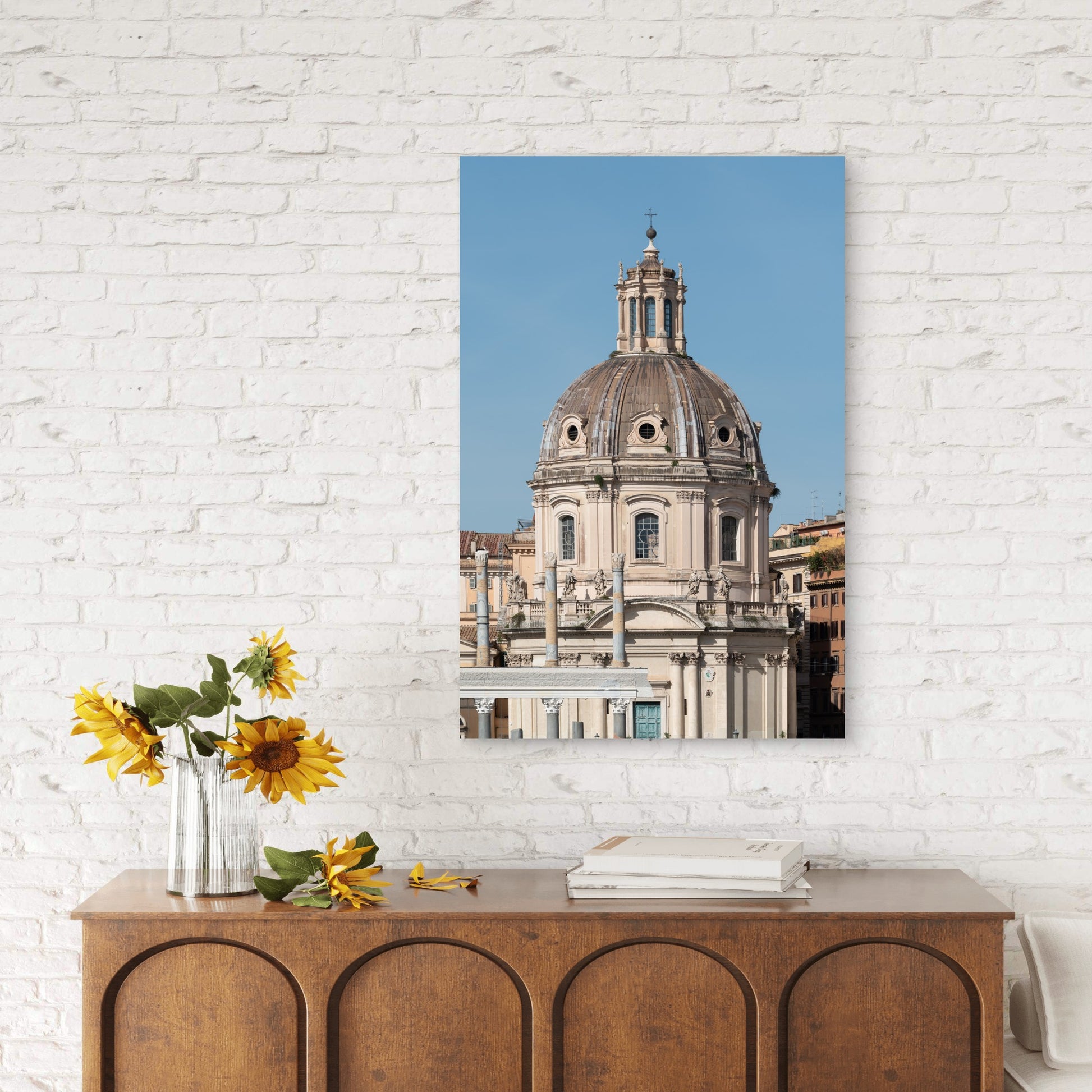 Rome Italy Church Architecture 60x90cm Metal Print Ready to Hang - Bella Home Decor