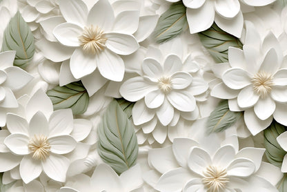 Group of White Flowers with Petals Home Decor Premium Quality Poster Print Choose Your Sizes - Bella Home Decor