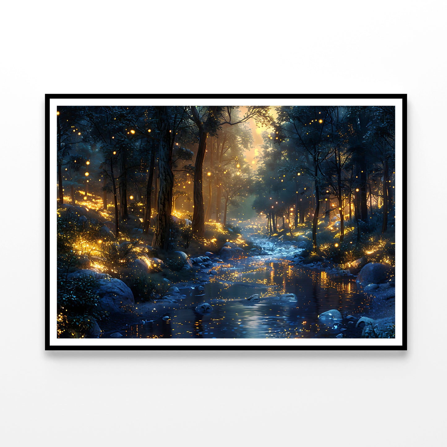 Magical Forest at Night View Home Decor Premium Quality Poster Print Choose Your Sizes