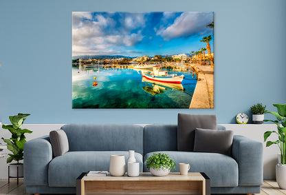 Kos Town Harbour Kos Island Wall Art Decor 100% Australian Made - Bella Home Decor