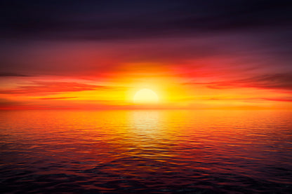 Sunset Sky at The Ocean Background Home Decor Premium Quality Poster Print Choose Your Sizes - Bella Home Decor
