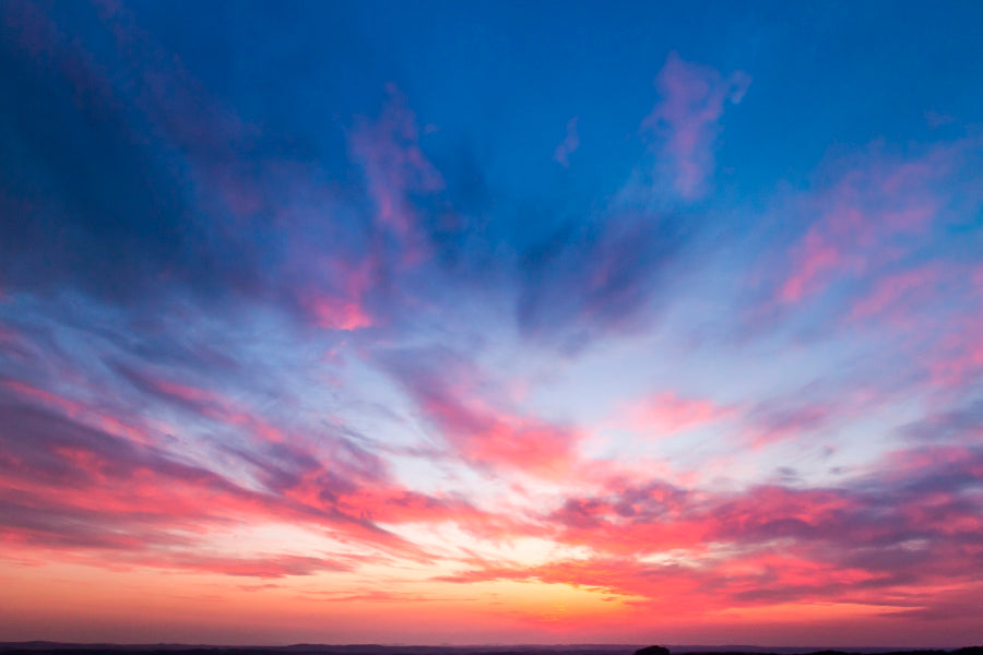 Red Sunset Clouds Sky View Wall Art Decor 100% Australian Made