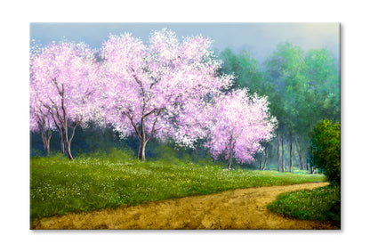 Forest, Tree In Spring Oil Painting Wall Art Limited Edition High Quality Print Stretched Canvas None