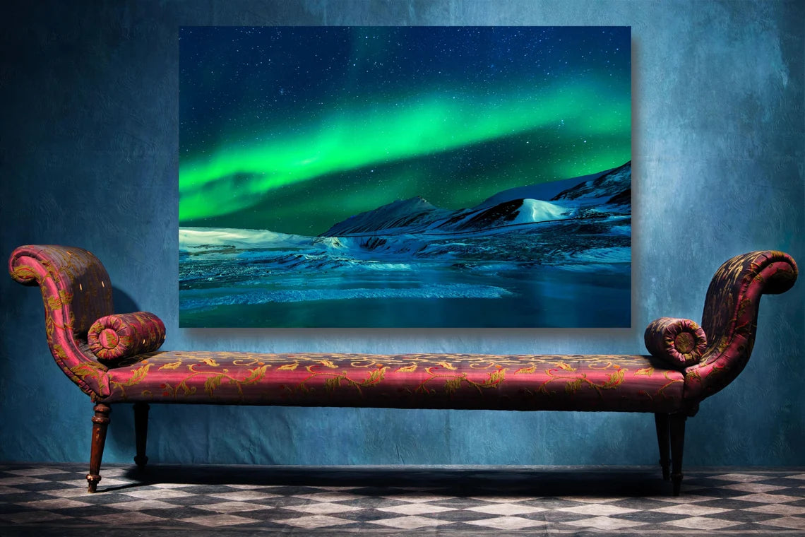 Aurora Borealis Northern Light UV Direct Aluminum Print Australian Made Quality