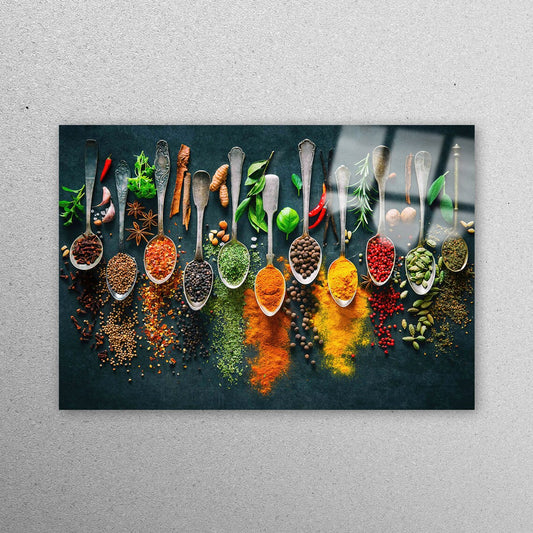 Spices Kitchen Wall Art Acrylic Glass Print Tempered Glass Wall Art 100% Made in Australia Ready to Hang