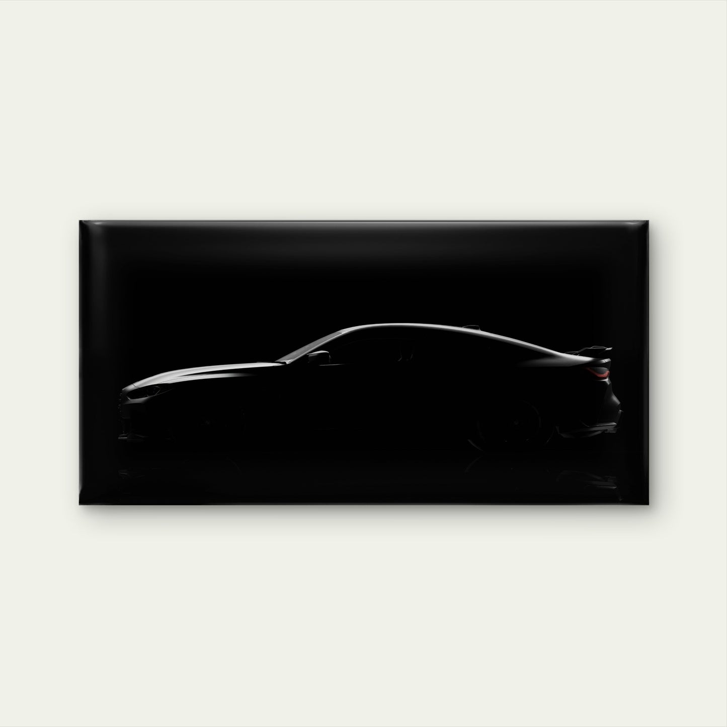Silhouette Of A BMW Series Gran Coupé Wall Art Canvas Office Home Room Framed 120x60cm