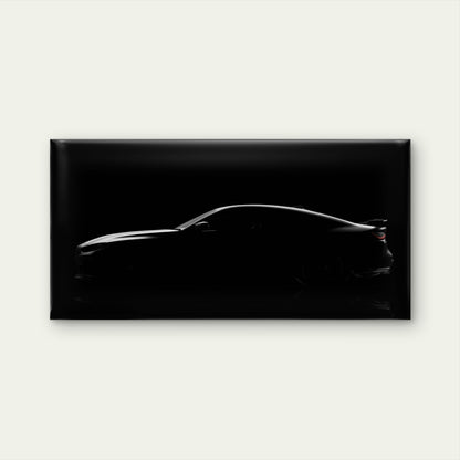 Silhouette Of A BMW Series Gran Coupé Wall Art Canvas Office Home Room Framed 120x60cm