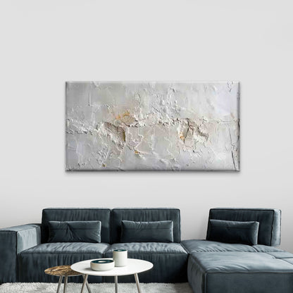 Modern White Texture Neutral Wall Art Canvas Office Home Room Framed 120x60cm - Bella Home Decor