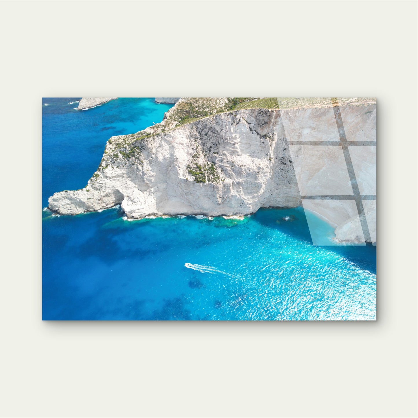 Greek Islands Navagio Beach Turquoise  Acrylic Glass Printing Wall Art Australian Made Quality