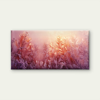 Pink And Purple Dream Garden Wall Art Canvas Office Home Room Framed 120x60cm