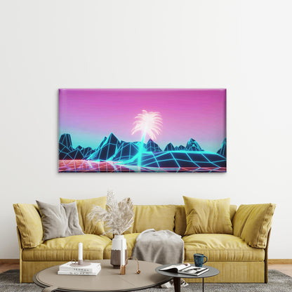 Electro Music Intro Wall Art Canvas Office Home Room Framed 120x60cm - Bella Home Decor