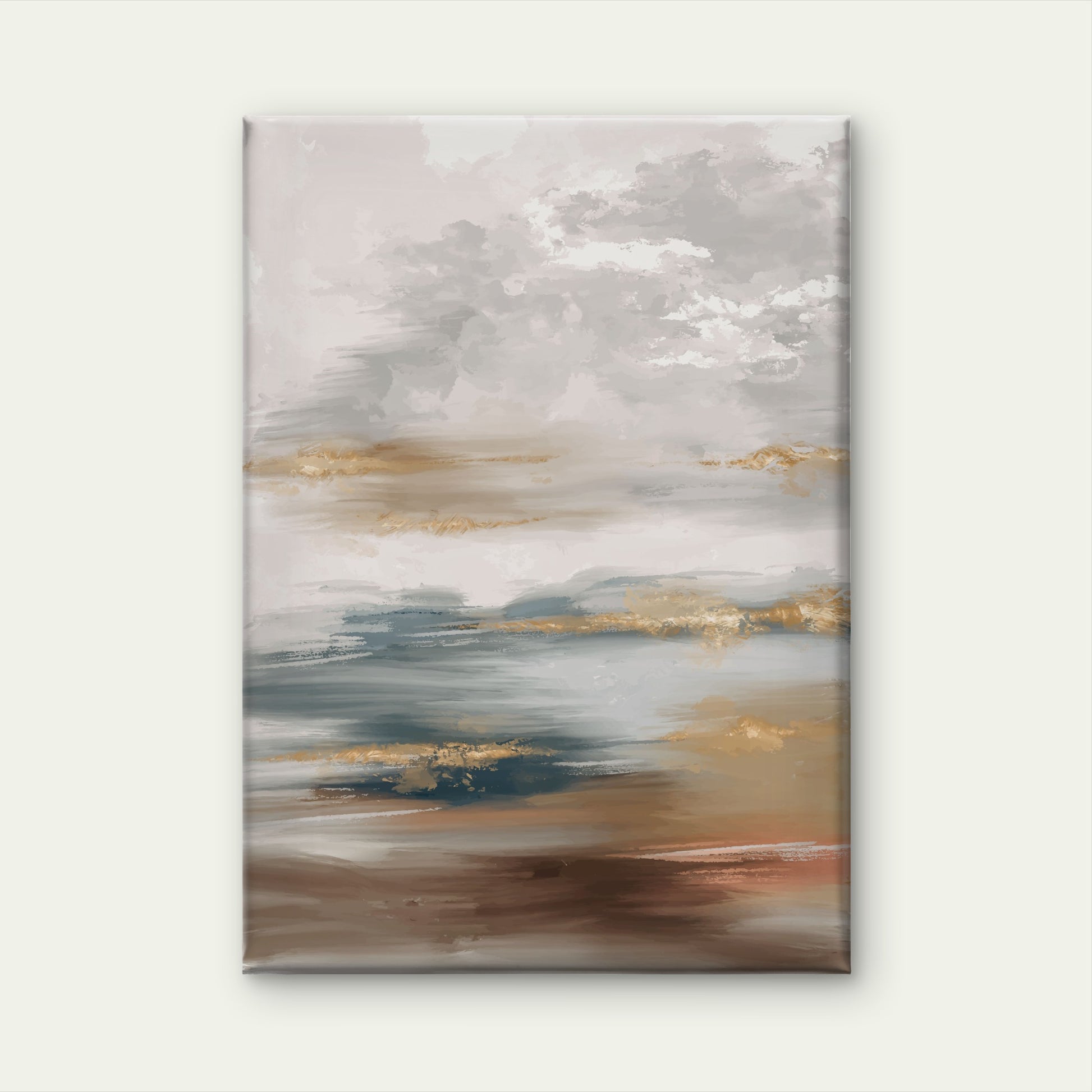 Abstract hand painted landscape Neutral Canvas Print Wall Art Decor 100% Australian Made - Bella Home Decor