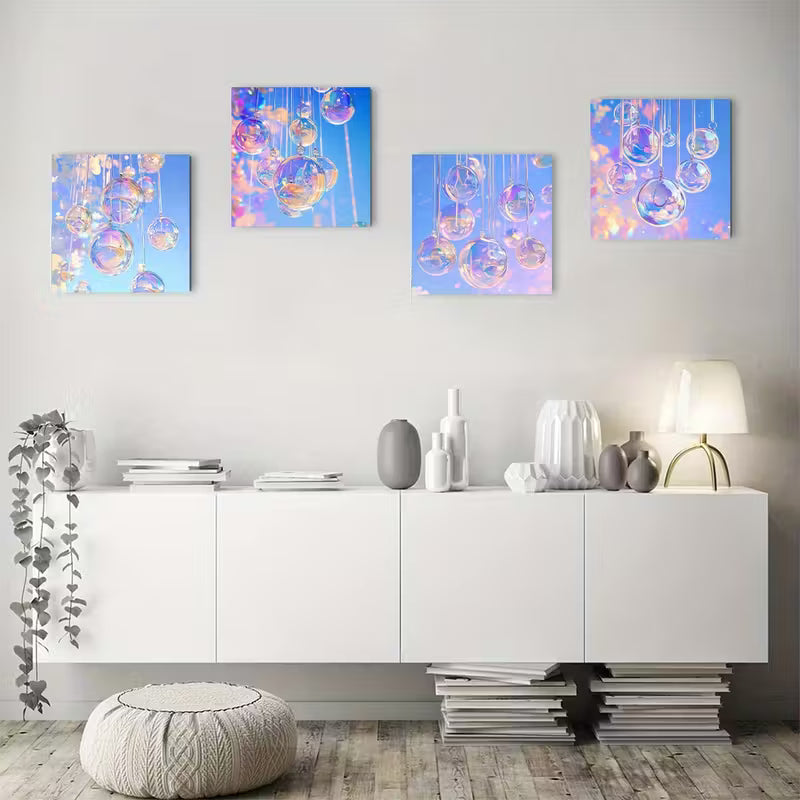 4pcsPendant light Sway In The Wind Exquisitely Wall Art Canvas Framed