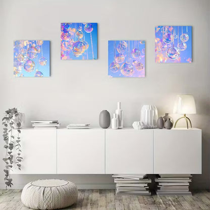 4pcsPendant light Sway In The Wind Exquisitely Wall Art Canvas Framed