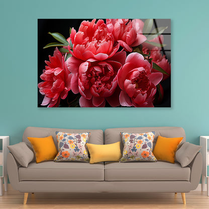 Group of Garden Roses with Leaves Acrylic Glass Print Tempered Glass Wall Art 100% Made in Australia Ready to Hang - Bella Home Decor