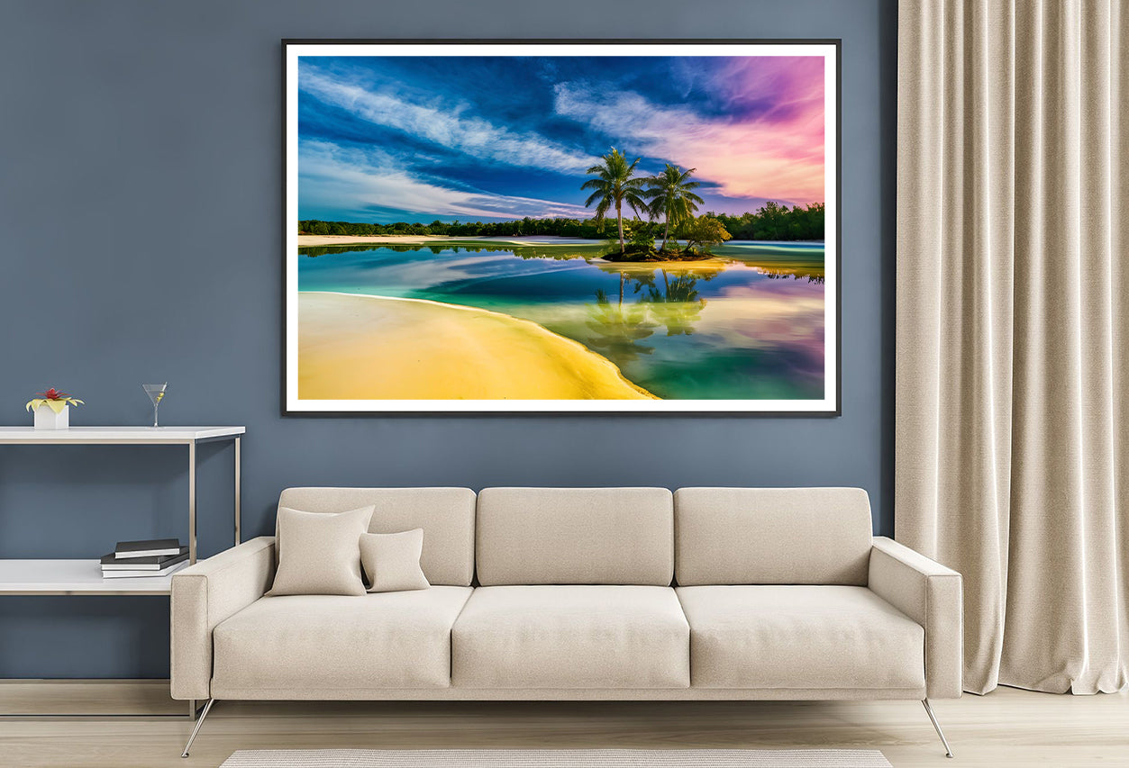 Sunset over the River Home Decor Premium Quality Poster Print Choose Your Sizes - Bella Home Decor