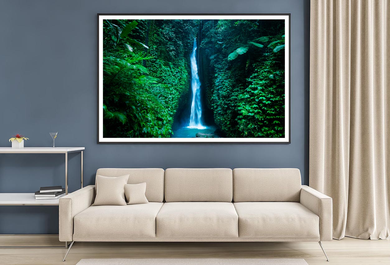 Leke Waterfall Near Ubud in Bali, Home Decor Premium Quality Poster Print Choose Your Sizes