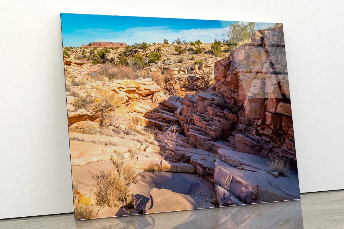 Arizona Sandstone Landscapes Acrylic Glass Print Tempered Glass Wall Art 100% Made in Australia Ready to Hang