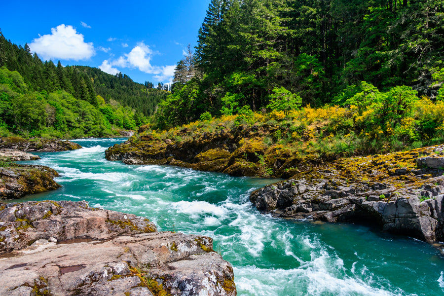 Nature Baths On the Katun River, In the Altai Mountains, Siberia, Russia  Wall Art Decor 100% Australian Made - Bella Home Decor