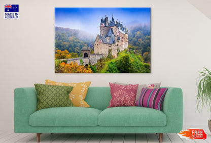 Medieval Castle On The Hills Print 100% Australian Made