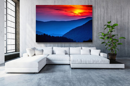 Great Smoky Mountains Acrylic Glass Print Tempered Glass Wall Art 100% Made in Australia Ready to Hang