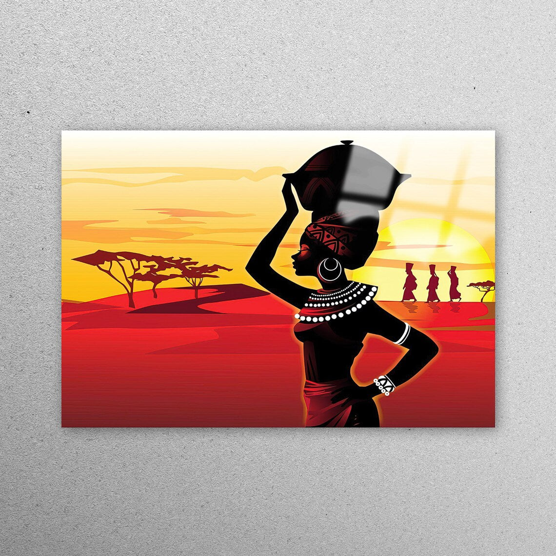 African Girl Abstract Acrylic Glass Print Tempered Glass Wall Art 100% Made in Australia Ready to Hang