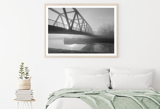 Bridge Over the Mittel land Canal in The Morning Fog Home Decor Premium Quality Poster Print Choose Your Sizes