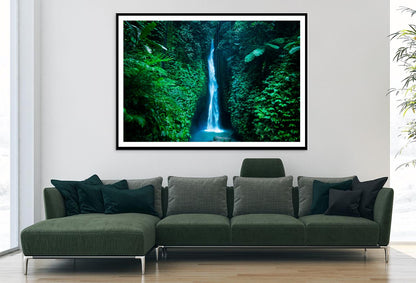 Leke Waterfall Near Ubud in Bali, Home Decor Premium Quality Poster Print Choose Your Sizes