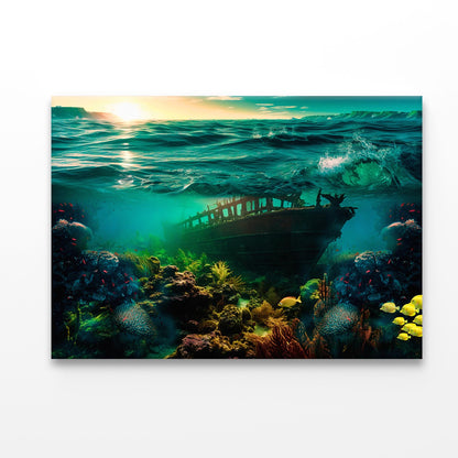 Amazing View of Deep Sea Acrylic Glass Print Tempered Glass Wall Art 100% Made in Australia Ready to Hang