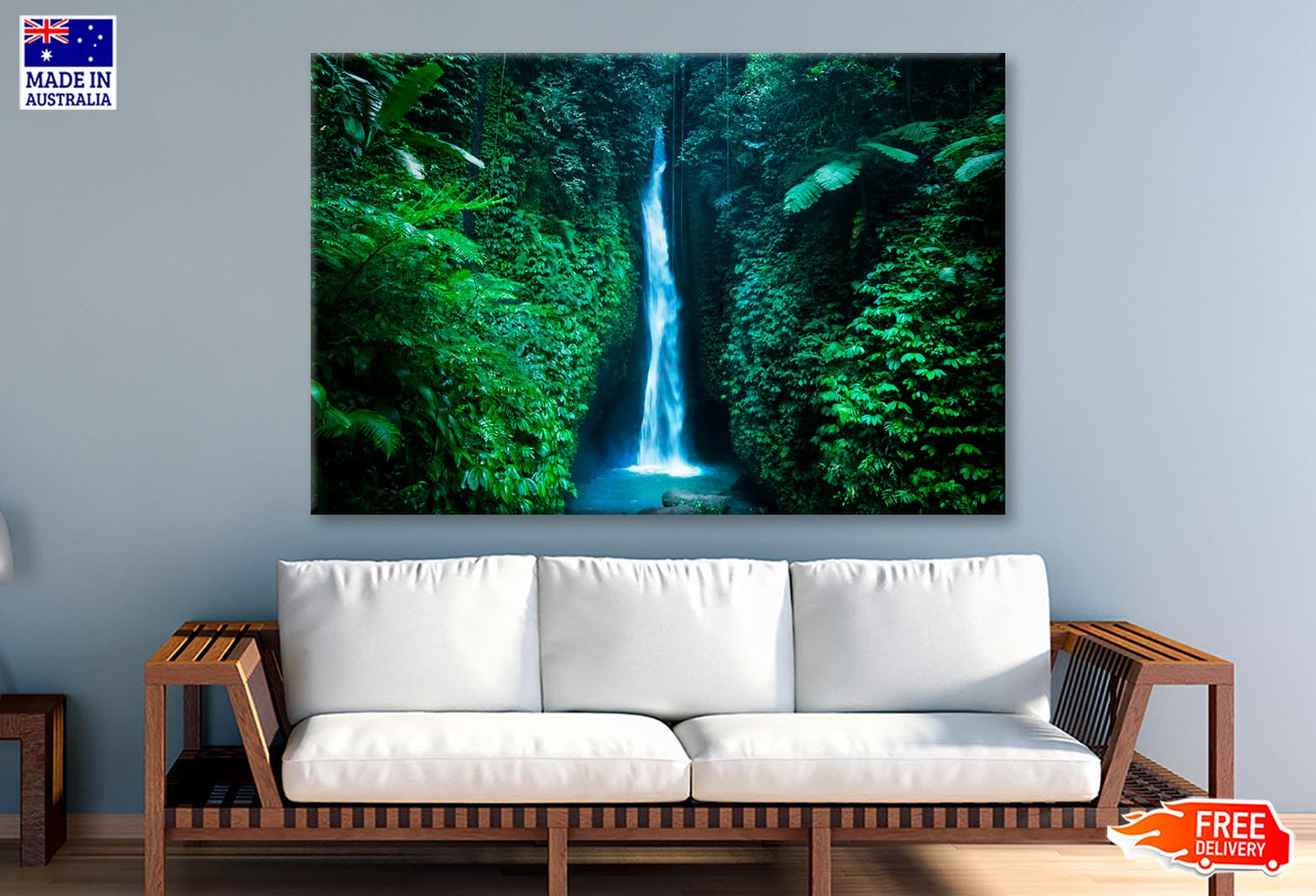 Leke Waterfall Near Ubud in Bali,  Wall Art Decor 100% Australian Made