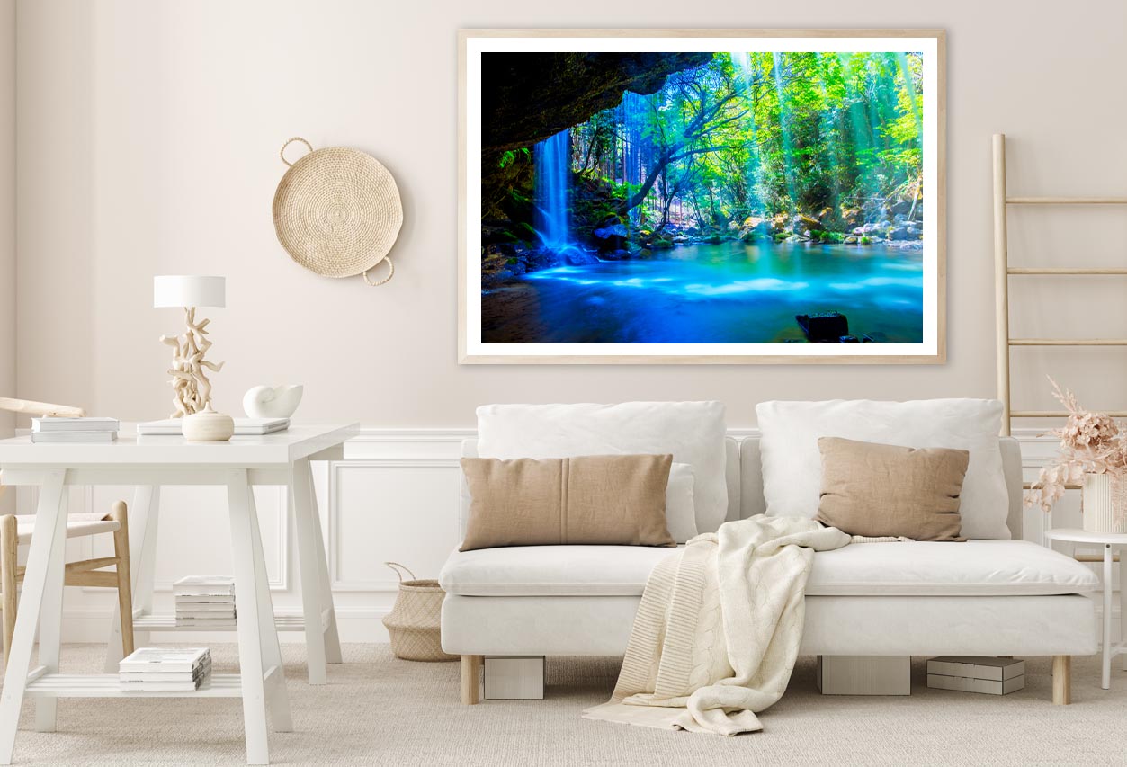 Nabegatai, Waterfall in Forest, Kumamoto Japan Home Decor Premium Quality Poster Print Choose Your Sizes