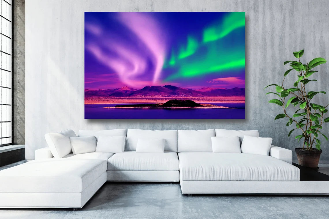 Borealis Northern Lights UV Direct Aluminum Print Australian Made Quality