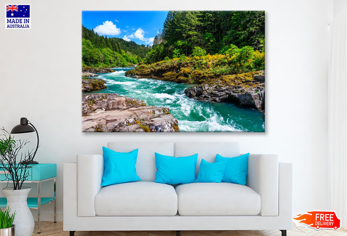 Nature Baths On the Katun River, In the Altai Mountains, Siberia, Russia  Wall Art Decor 100% Australian Made - Bella Home Decor